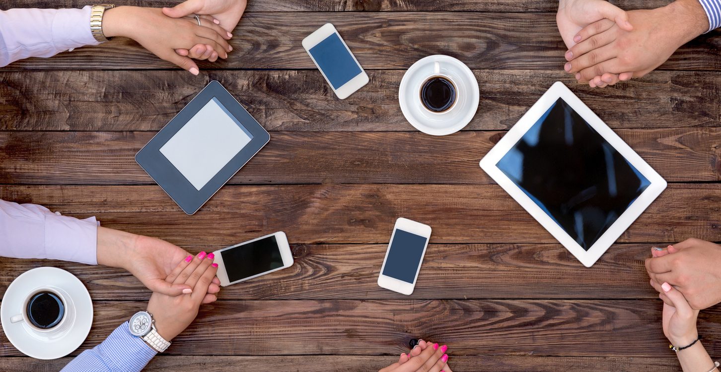Tech on table