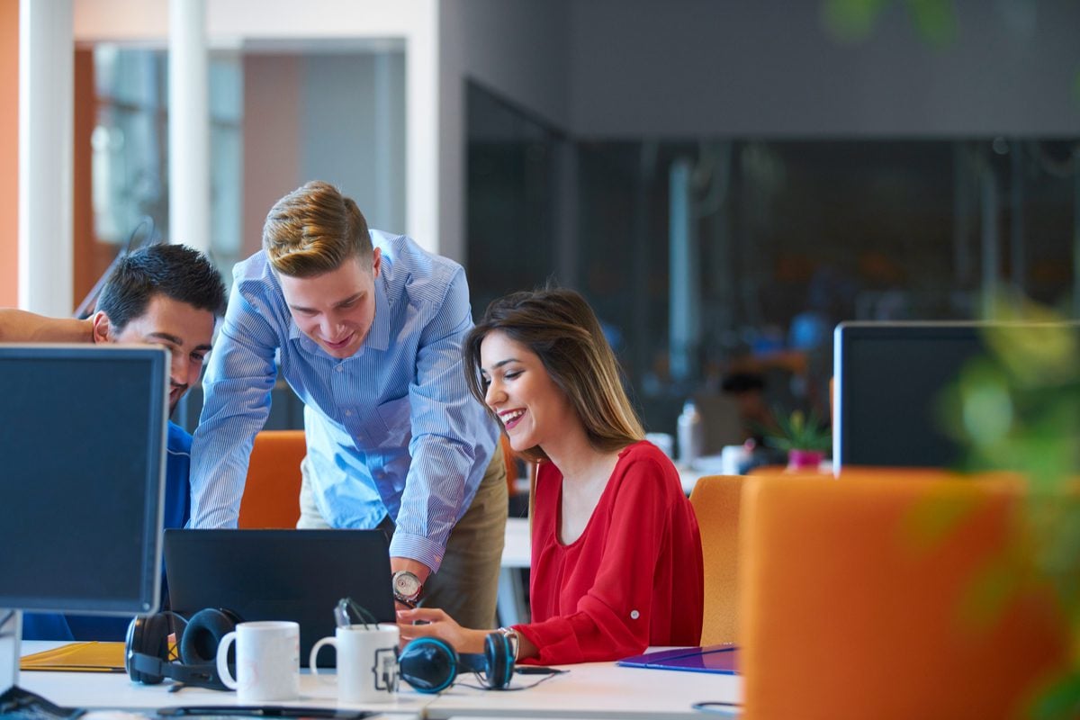 UK tech workers enjoying employee benefits