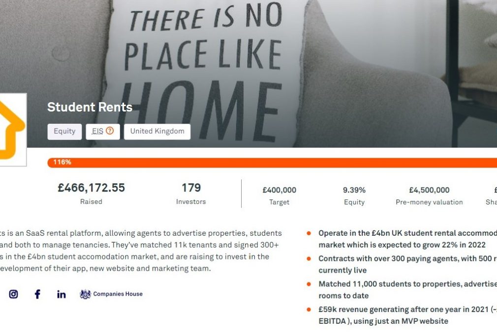 Student Rents Crowdcube raise